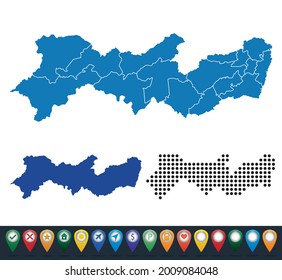 Set maps of Paraíba state