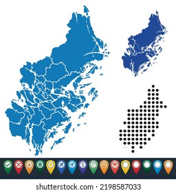 Set maps of Stockholm County