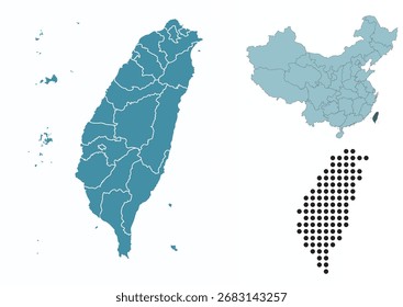 Karte der Provinz Taiwan