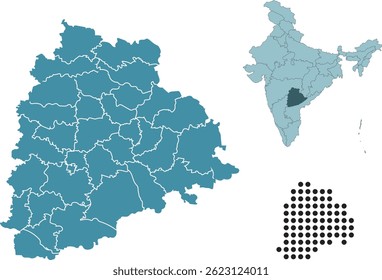 Set maps of Telangana state