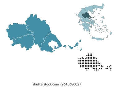 Establecer mapas de la región de Tesalia