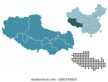 Establecer mapas de la Región Autónoma del Tíbet