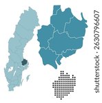 Set maps of Uppsala County