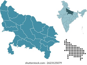 Set maps of Uttar Pradesh state