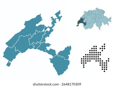 Definir mapas de Vaud cantão