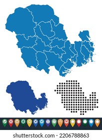 Set maps of Vestfold og Telemark region