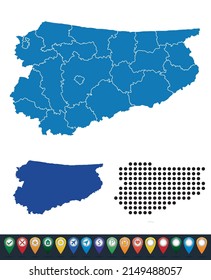 Set maps of Warmian-Masurian Voivodeship