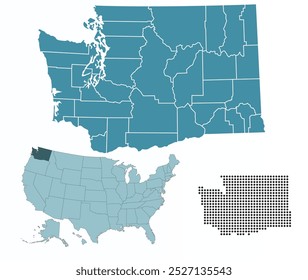 Definir mapas do estado de Washington