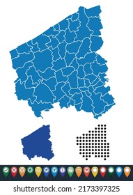 Set maps of West Flanders region