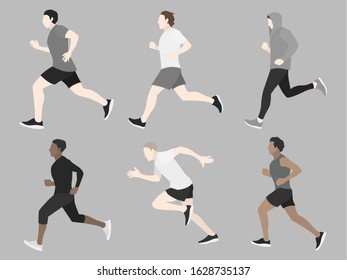Set of Marathon Running Competition 