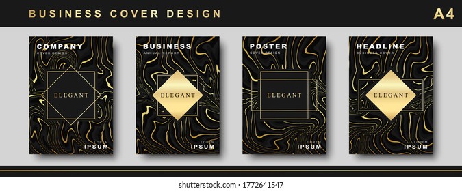 Set of marble cover design