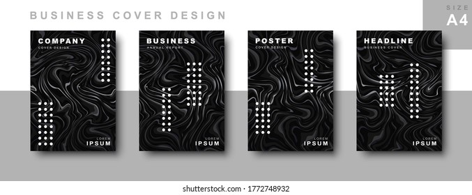Set of marble cover design