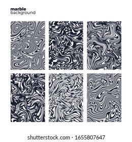 Set of marble texture background. Vector illustration. Can be used as background for book, brochure, poster, flyer, page decor, invitation or greeting card.