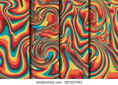 Set of marble texture background. yellow, red, orange and brown colors element of marble pattern texture abstract background.