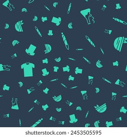 Set Marijuana joint, spliff, Glass bong for smoking marijuana, T-shirt and Bandana on seamless pattern. Vector