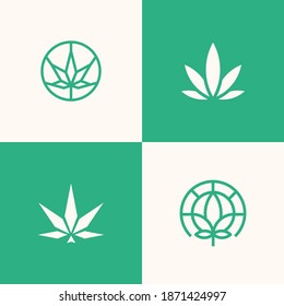 vector de diseño del logo de la marihuana