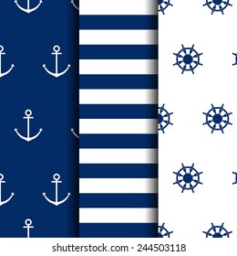 set of marine backgrounds