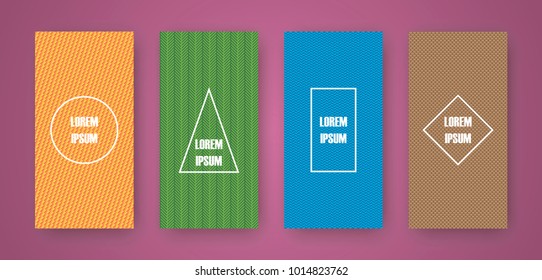 Set of marine and geometric design. Sea theme. Seamless patterns collection. Vector illustration.