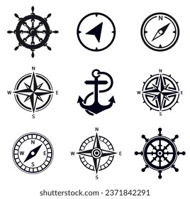 A set of marine theme icons