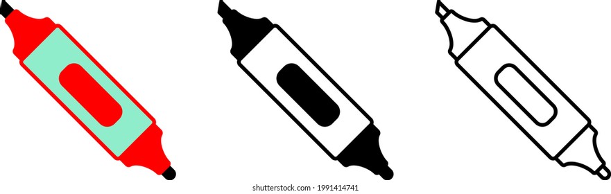 set of marker nip icon, vector illustration