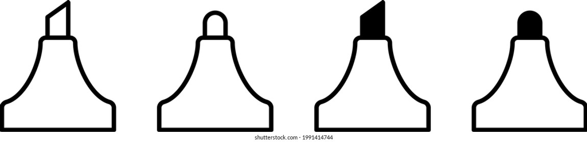 set of marker nip icon, vector illustration