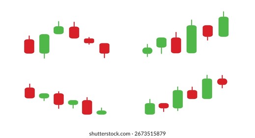 ilustração de padrões de castiçal de negociação set market