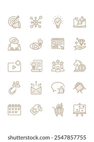 set of marketing icons, advertise, business