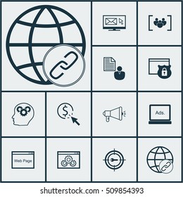 Set Of Marketing Icons On Brain Process, PPC And Questionnaire Topics. Editable Vector Illustration. Includes Security, Click, Group And More Vector Icons.