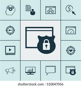 Set Of Marketing Icons On Brain Process, Focus Group And Loading Speed Topics. Editable Vector Illustration. Includes Performance, Focus, Businessman And More Vector Icons.