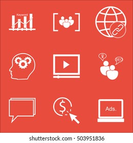 Set Of Marketing Icons On Conference, Video Player And Connectivity Topics. Editable Vector Illustration. Includes Creativity, Per And Bulding Vector Icons.