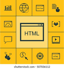 Set Of Marketing Icons On Questionnaire, Loading Speed And PPC Topics. Editable Vector Illustration. Includes Optimization, Per, Digital And More Icons.