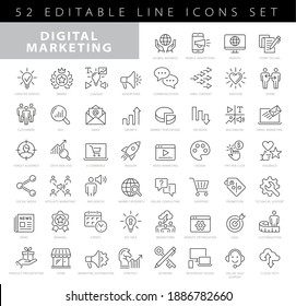 set of marketing icons, seo, analytics, ads, business