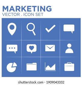 Conjunto de iconos de marketing. Vector.