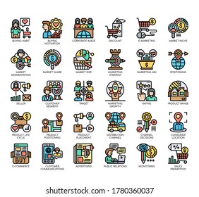 Conjunto de iconos perfectos de línea delgada y píxel para cualquier proyecto web y de aplicación. 