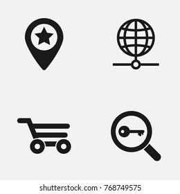 Set of marketing vector   icons.