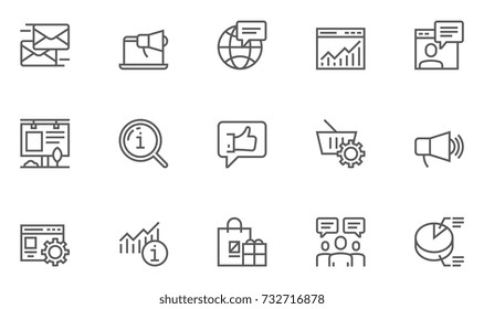 Set of Marketing Vector Line Icons.