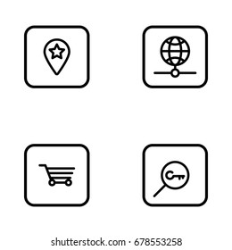 Set of marketing vector thin line icons.