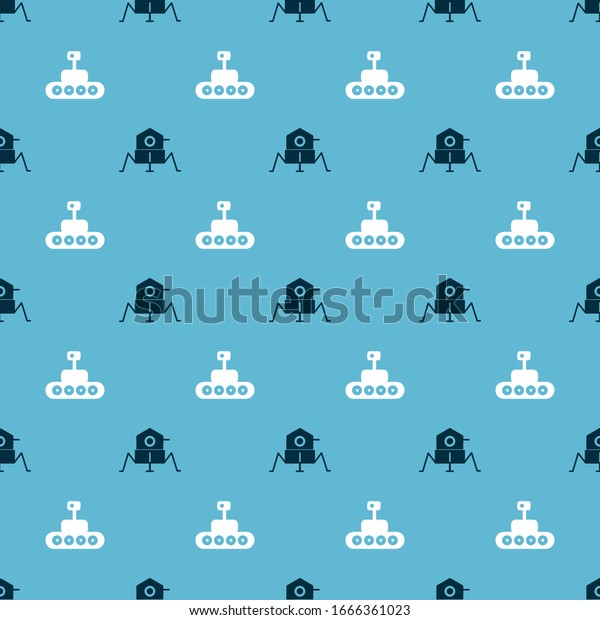 Set\
Mars rover and Mars rover on seamless pattern.\
Vector