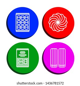 Set of marshmallows icons such as Marshmallow , marshmallows