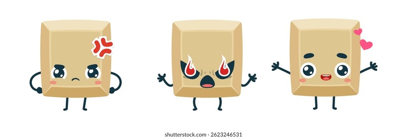 Set Mascot images Cute Icons