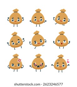 Set Mascot images Cute Icons