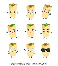 Set Mascot images Cute Icons