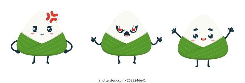 Set Mascot images Cute Icons