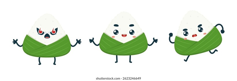 Set Mascot images Cute Icons