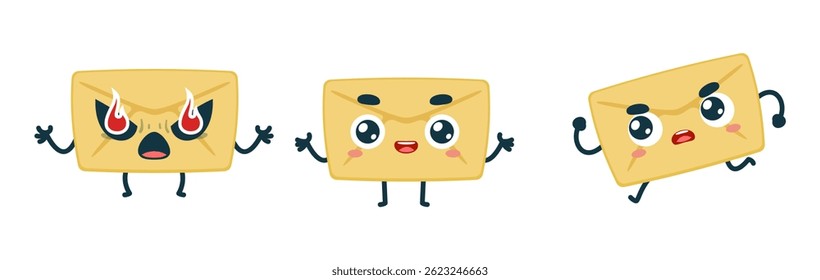 Set Mascot images Cute Icons