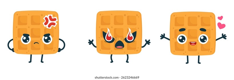 Set Mascot images Cute Icons