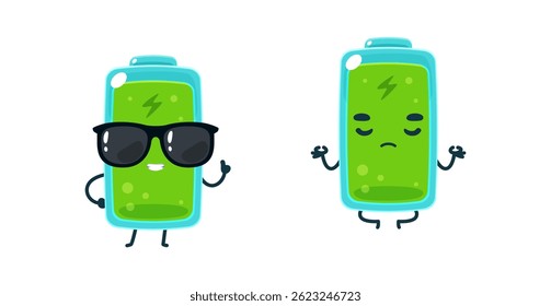 Set Mascot images Cute Icons