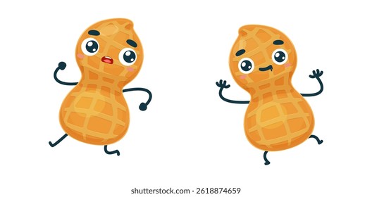 Set Mascot images of the Peanut	