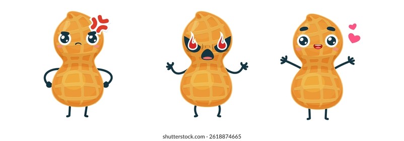 Set Mascot images of the Peanut	