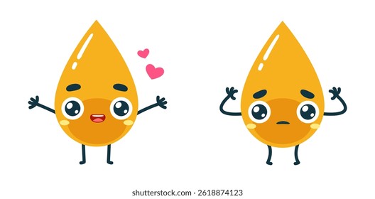 Set Mascot images of the Yellow Liquid	